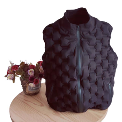 Zwart opblaasbaar koudvest FQ-K02